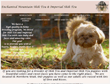 Tablet Screenshot of enchantedmountainshihtzu.com